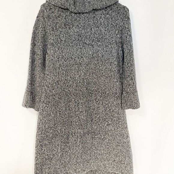 🟢Alfani Petites Black & White Marbled Knit Duster Cardigan PL - Picture 5 of 6